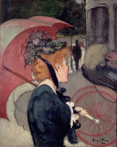 Woman with an Umbrella, or The Walk, 1891 by Louis Anquetin
